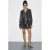 Geprinte Tule jurk met Kantdetails, Ceintuur en Ruffles