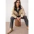 TRENDYOLMİLLA Dames Beige Effen Lang Oversized Winter Jassen