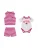 GUESS KIDS Set ‘GUESS KIDS SET HOODED VEST + SS BODY + SHORTS Completi’  pink