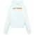 Gebroken witte oranje metalen pijllogo skate witte hoodie