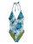 Marc O’Polo Badpak ‘ Bohemian Leaf ‘  blauw / kaki