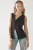 Textured Slim Fit Crew Neck Top met Knopdetail