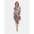 Mucho Gusto Viscose jurk san rafael met beige slangenprint en kunstzinnige gedrukte patches