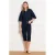LOLALIZA skinny regular waist capri donkerblauw