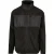Urban Classics Microfleece Jas met contrasterend paneel voor heren (Zwart)