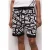 The Kooples All Over Logo Tape Shorts Black / White