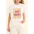 ICode White T-shirt With Message On Stripes Sunburn