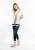 Dreimaster Vest met knopen Dames Wol Wit Veelkleurig