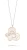 Orphelia ‘Luna’ Dames 925 Sterling Zilveren Ketting met Hanger – Zilver/Roze ZK-7166