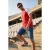 TRENDYOL MAN Heren Rood Colorblock Kort Relaxed fit T-shirts