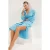 TRENDYOLMİLLA Dames Turquoise Dierenprint Midi Lang Strandkleding Recht Jurken
