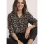 Blouse met capuchon en luipaardprint