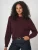 Relaxed fit kasjmier trui met ronde hals