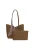 Usha Shopper  donkerbruin / wit