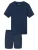 SCHIESSER Pyjama lang ‘ Schlafanzug kurz – Casual Essentials ‘  blauw