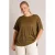 Yest Curve T-shirt met glitters Plus Size – brons