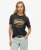 Superdry Vrouwen Vintage Logo Metallic T-shirt met Relaxte Pasvorm Zwart