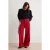 TRENDYOLMİLLA Dames Rood Effen Wijde pijp Hoge taille Jeans