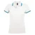 SOLS Dames/dames Pasadena getipt korte mouw Pique Polo Shirt (Wit/Aqua Blauw)