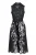 Zwarte jurk met knoopdetail en print