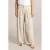Ivy Beau wide leg regular waist broek beige