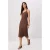 TRENDYOLMİLLA Dames Bruin Effen Midi Mouwloos A-lijn Jurken