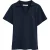 Marineblauwe katoen-linnen polo met kraag zonder knopen en geborduurd Rigby Go-logo
