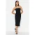 TRENDYOLMİLLA Dames Zwart Effen Midi Mouwloos Stijlvol/Avond Bodycon Jurken