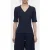 Closed Half Placket V Neck T-shirts Dark Night