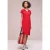 Street One Dames Knielange jurk in effen kleur in Rood