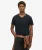 Slub-t-shirt met V-hals en Korte Mouwen Blauw