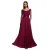 Maxi jurk met schelpnneck in chiffon vrouw Goddiva