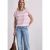 Shirt met korte mouwen, ronde hals en strepen