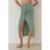 Hoge Taille Bodycon Draped Maxi Rok