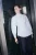 Trendyol Modest Dames Blauw Effen Lang Getailleerd Modest Overhemden