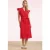 Ophelia broderie anglaise katoenen jurk in rood