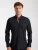 7Camicie Zakelijk overhemd ‘Donatello Iconic Poplin Stretch Man Shirt Black’  zwart
