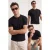 TRENDYOL MAN Heren Zwart Effen 3-pack Kort Slim fit T-shirts