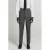 Mango Man slim fit pantalon met melée – grijs