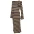 MAMALICIOUS gebreide gestreepte zwangerschaps bodycon midi jurk – camel/donkerblauw
