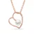 Dames Rose Gouden Hartketting met Parel, 925 Sterling Zilver BICLL020