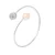 Armband u en mij roze cultuur parel en kristal preciosa wit semi rigide zilver 925