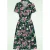 Kate Tropical Button jurk in navy