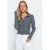 TRENDYOLMİLLA Dames Grijs Effen Lang Getailleerd Blouses