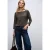 Street One Dames Shirt met vierkante halslijn in Bruin