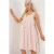 V-hals Mouwloze Mini Jurk met Knopdetail