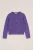 WE Fashion – Meisjes gebreide vest – Regular fit – Donkerpaars – Katoen –