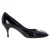 Celine Amandelneus Kitten Hak Pumps in Zwart Leder