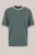 WE Fashion – Heren relaxed fit T-shirt met contrast – Relaxed Fit – Donkergroen – Katoen –