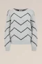 WE Fashion – Dames oversized trui met dessin – Oversized – Lichtgrijs gemeleerd –